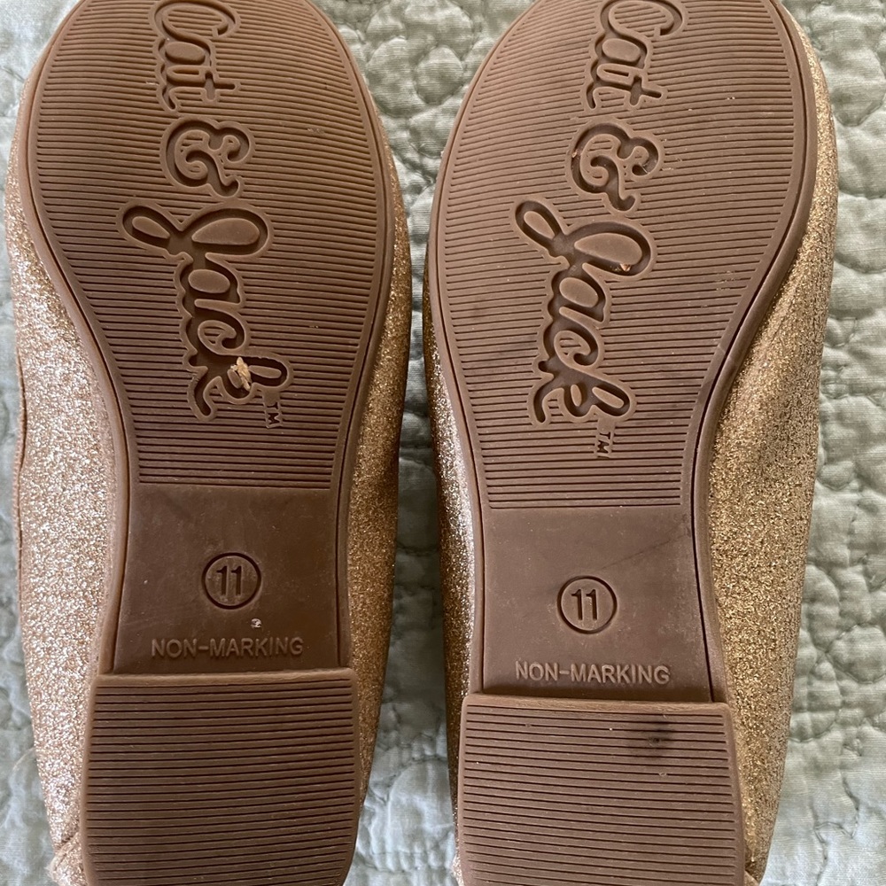 Cat and Jack Gold Glitter Flats - Picture 4 of 4